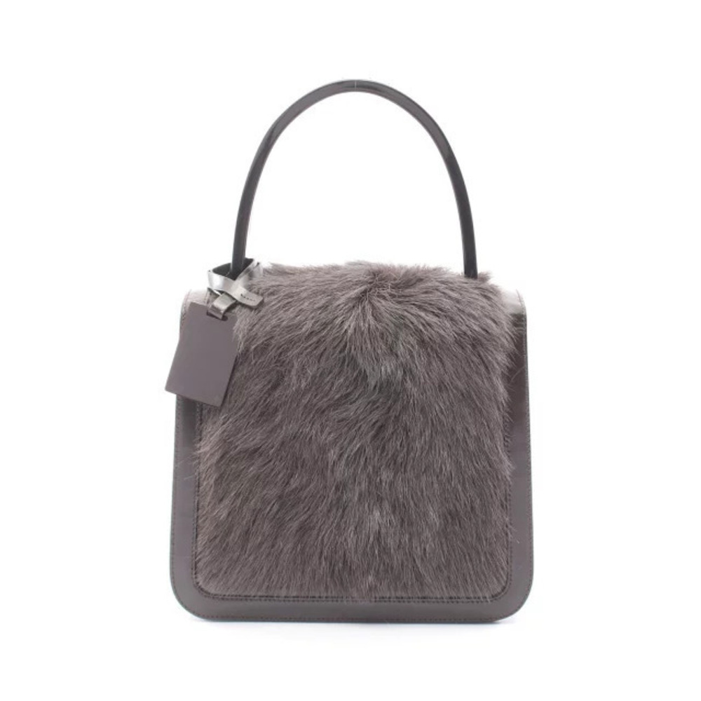 Celine handbag leather fur brown tones